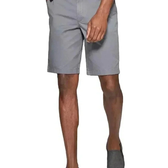 GOODFELLOW MEN'S Thunder Gray Linden Flat Front Chino Shorts - Picture 1 of 16